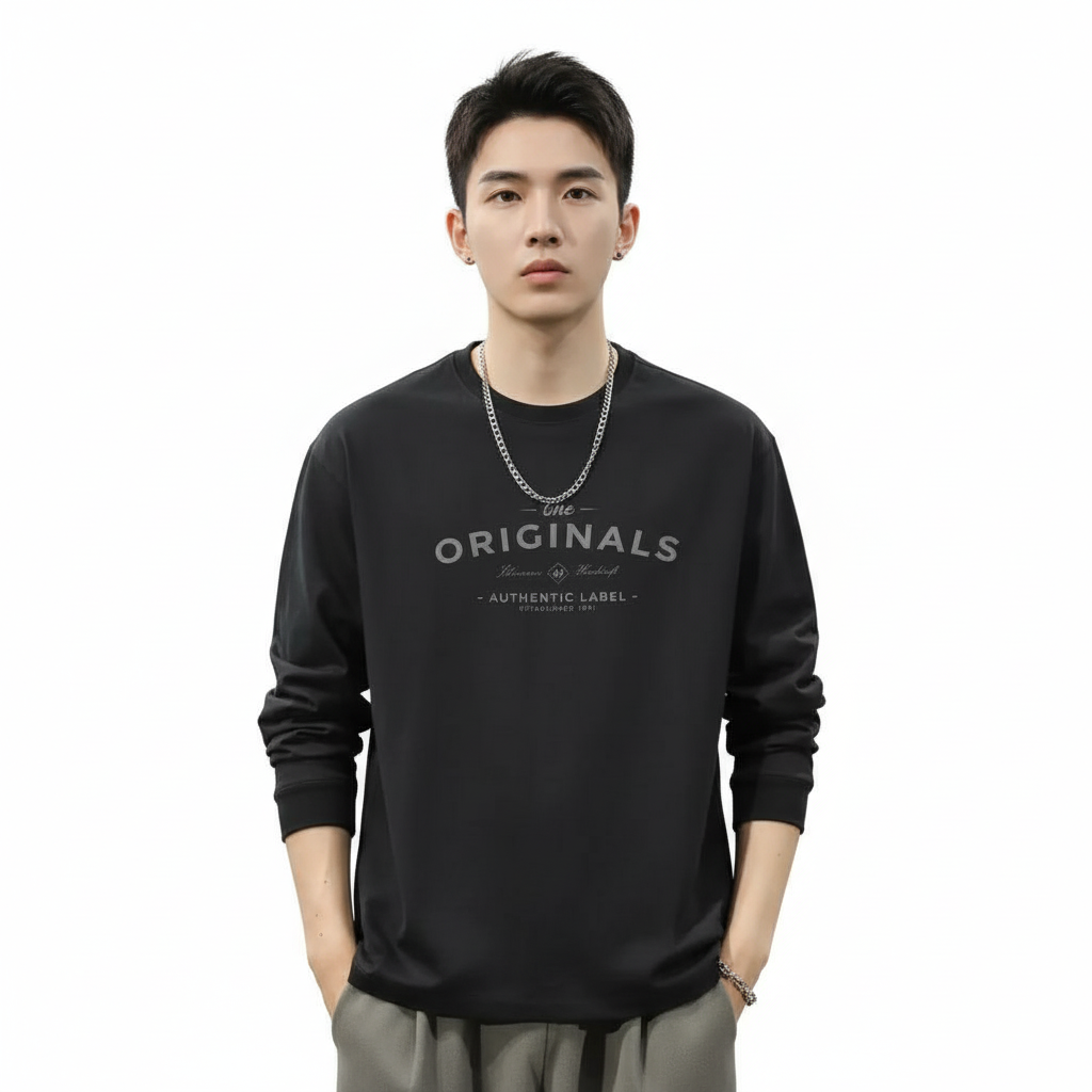 Men Casual Long Sleeve T Shirt