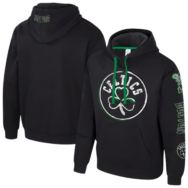 Unisex Boston Celtics Stadium Essentials Black Elementized Pullover Hoodie