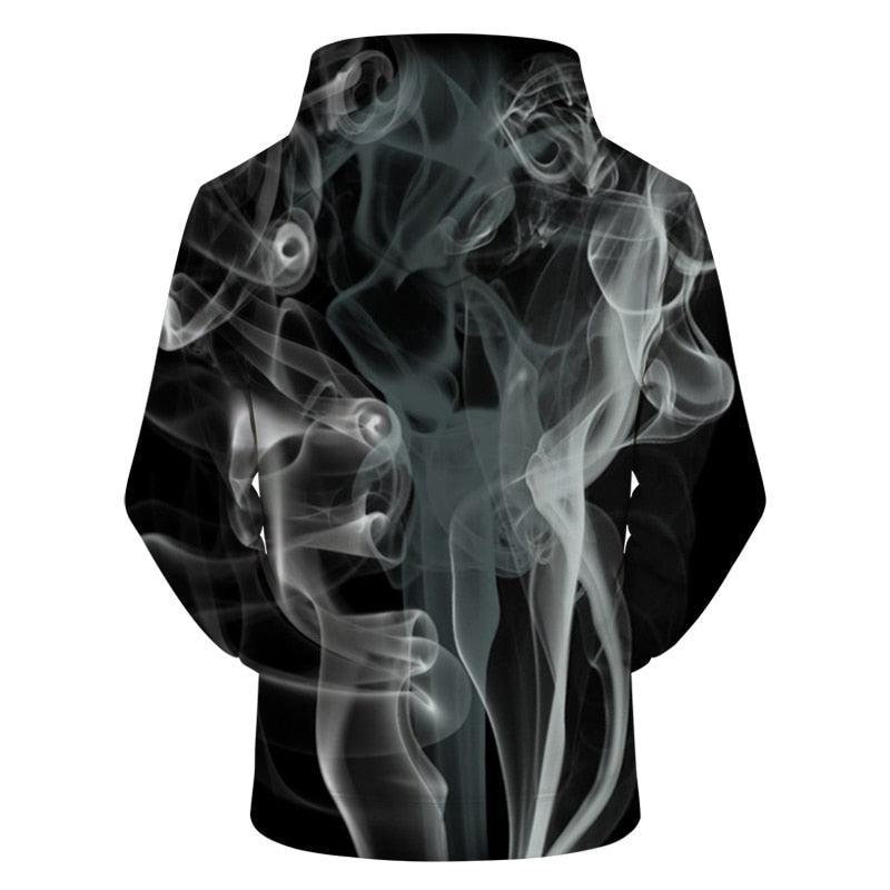3D White Smoke Pattern Hoodie-My 3D Hoodie