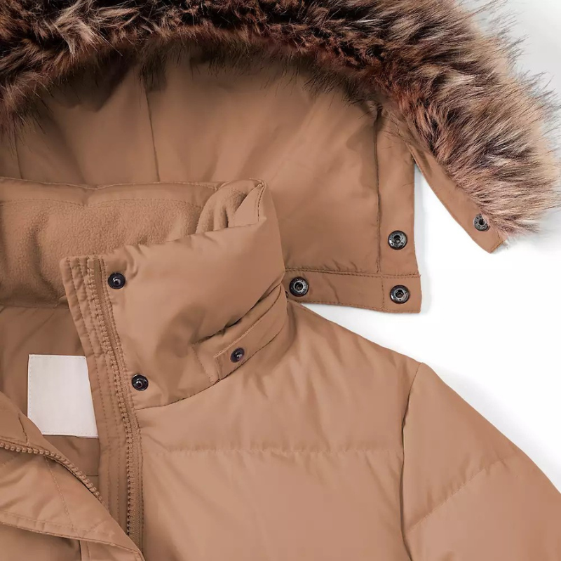 Long Down Hooded Winter Puffer Coat For Women