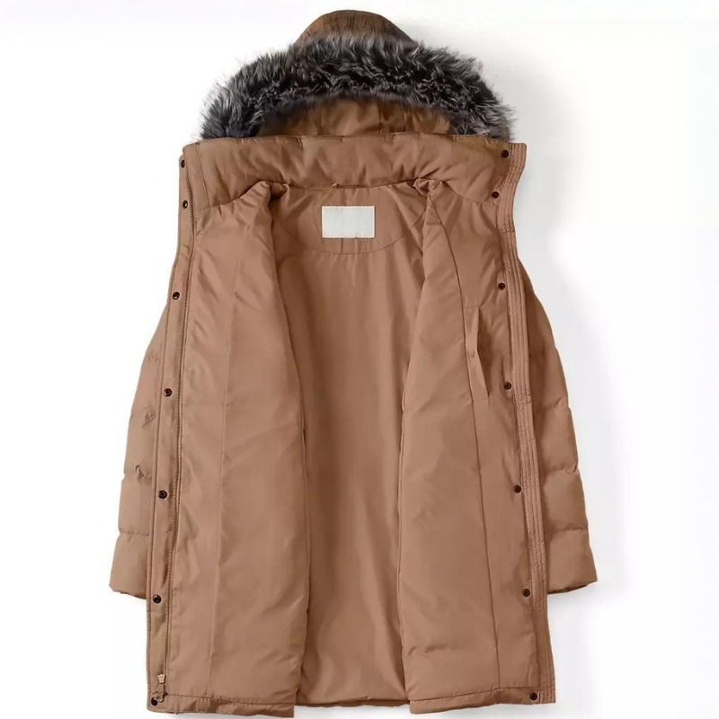 Long Down Hooded Winter Puffer Coat For Women