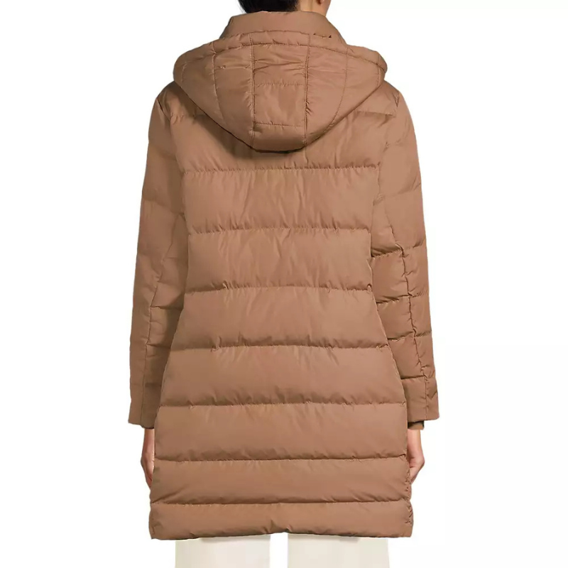 Long Down Hooded Winter Puffer Coat For Women