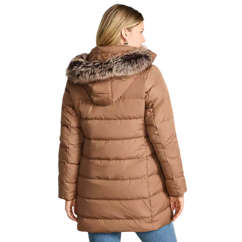Long Down Hooded Winter Puffer Coat For Women