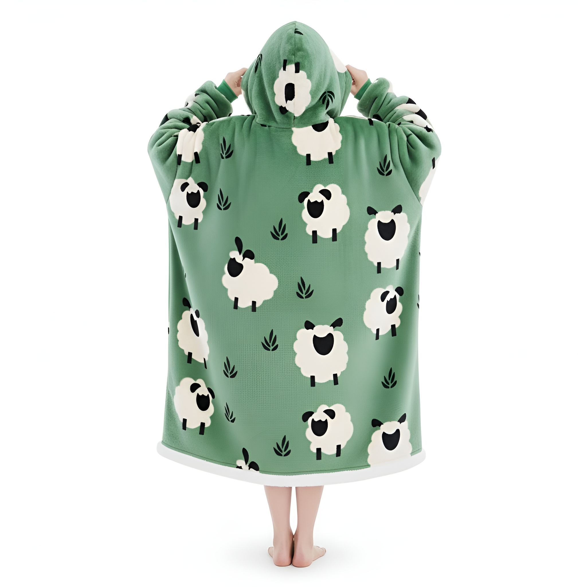 Cozy Oversized Sleep Blanket Hoodie With Built In Mask 