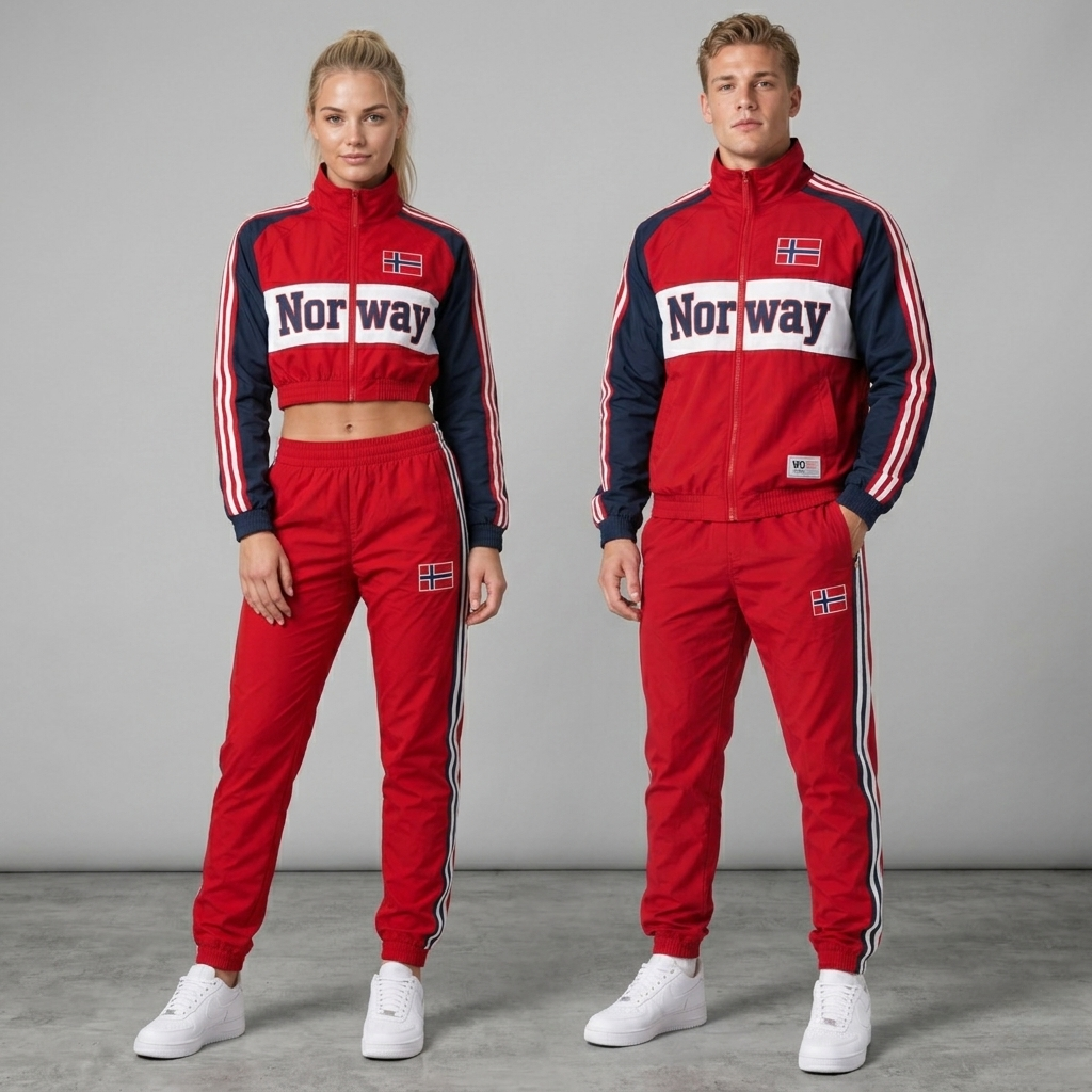 FIFA World Cup 2026 Themed Norway Football Fan Sweatshirt And Jogger Set