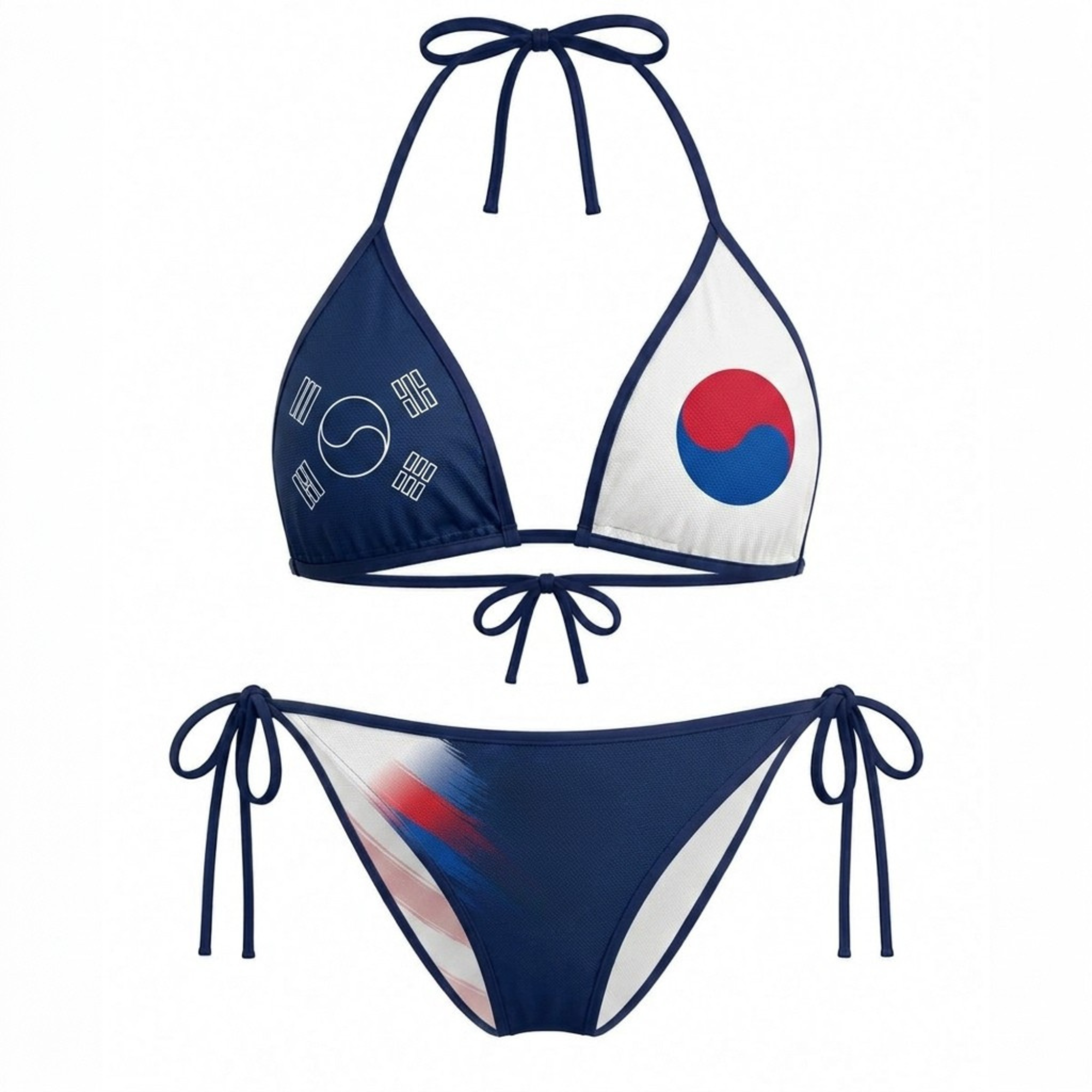 World Cup 2026 South Korea Football Fan Two Piece Bikini Set For Women