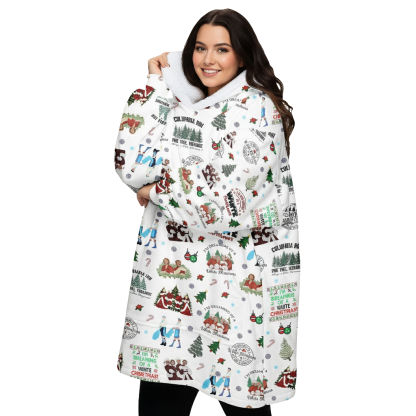 Christmas Printed Oversized Holiday Blanket Hoodie
