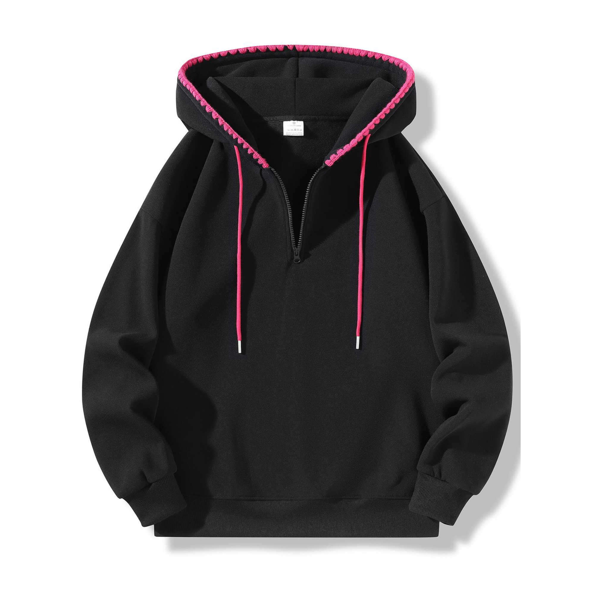 Regular Fit Long Sleeve Zip Up Hooded Sweatshirt For Men