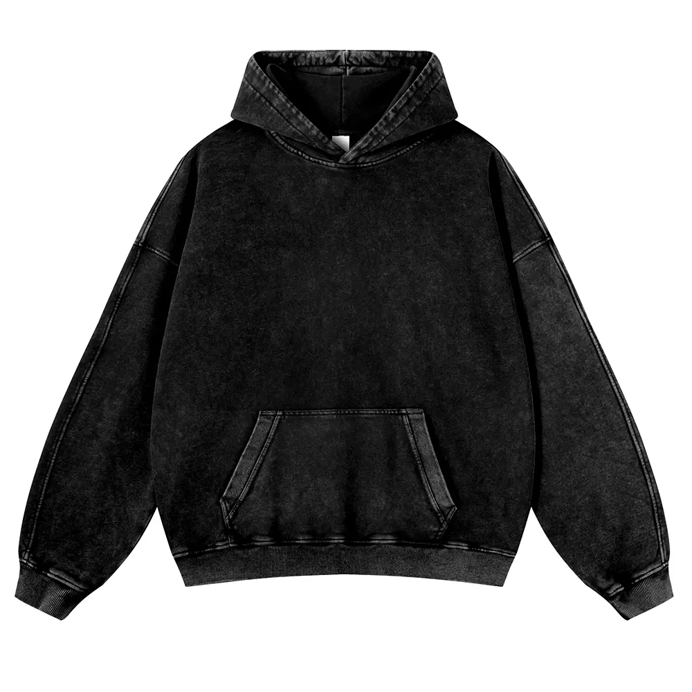 Breey Pink Car 380g Autumn VIntage Washed Hoodie Graphic Sweatshirt