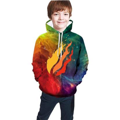 Fire Flame Graphic Hooded Sweatshirt-My 3D Hoodie