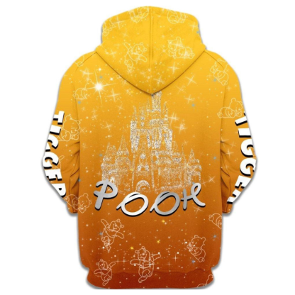 Adorable Winnie The Pooh Zip Up Hoodie