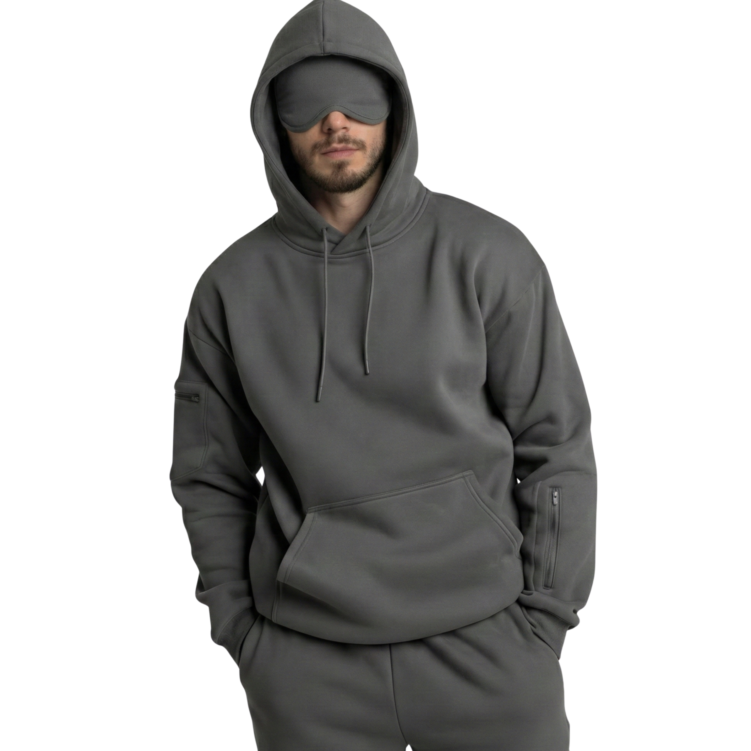 Lightweight Travel Hoodie With Built In Cover Design