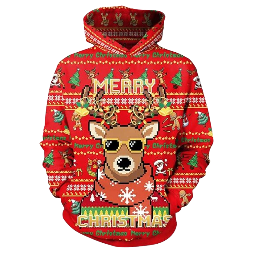 Christmas Snowman Graphic Print Hoodie For Kids