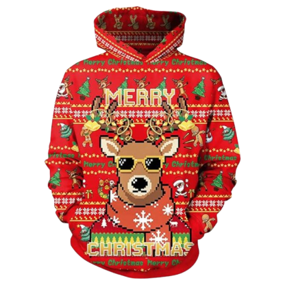 Christmas Snowman Graphic Print Hoodie For Kids
