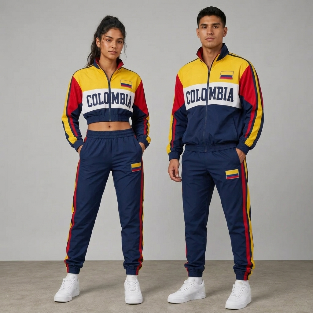 FIFA World Cup 2026 Themed Colombia Football Fan Sweatshirt And Jogger Set