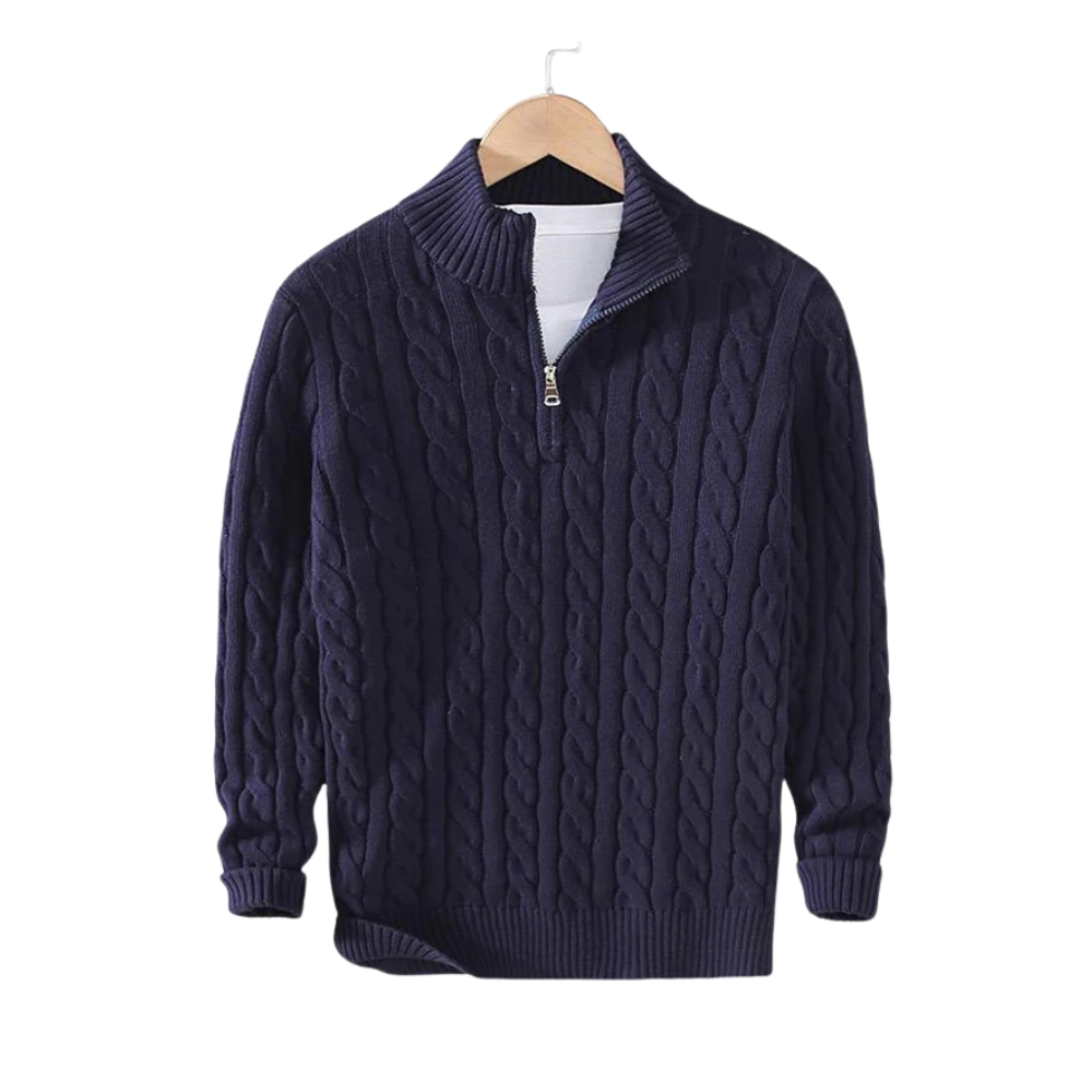 Half Zip Knit Sweater For Men