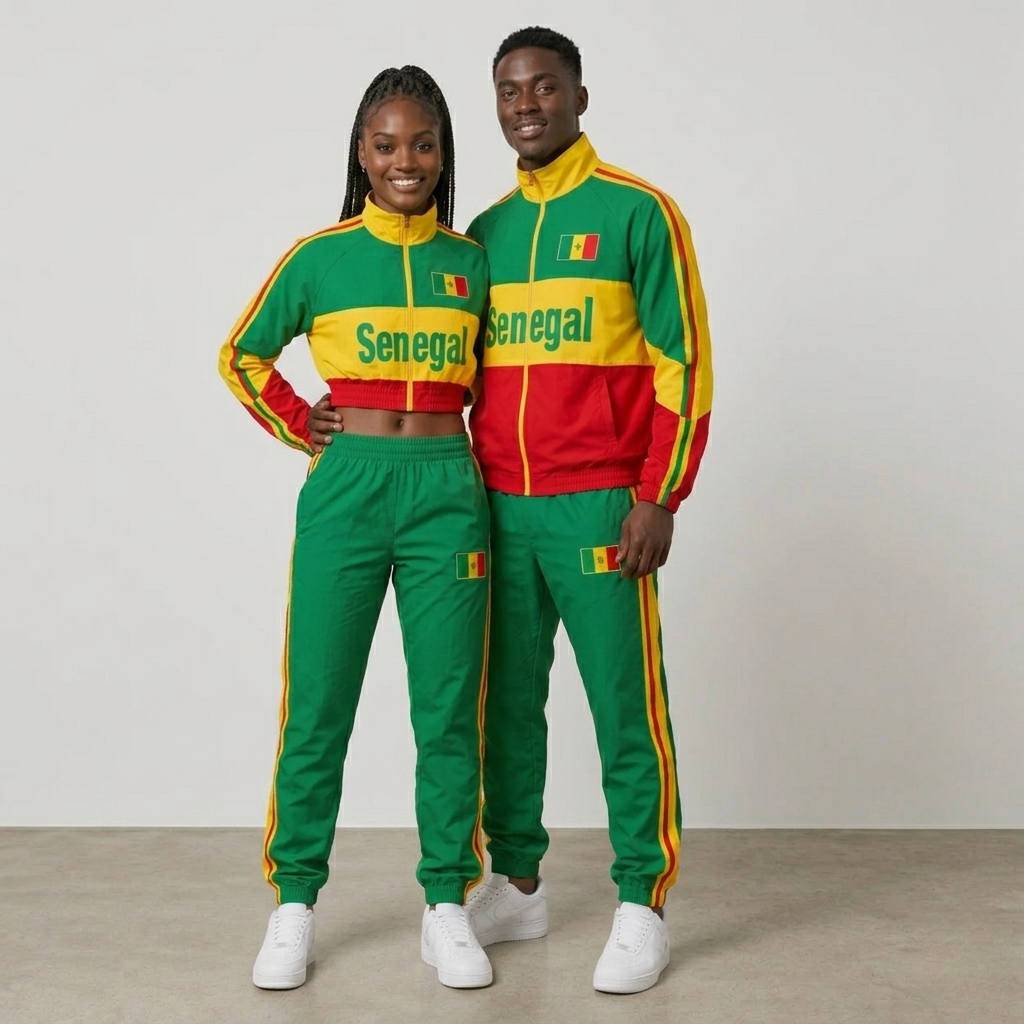 FIFA World Cup 2026 Themed Senegal Football Fan Sweatshirt And Jogger Set