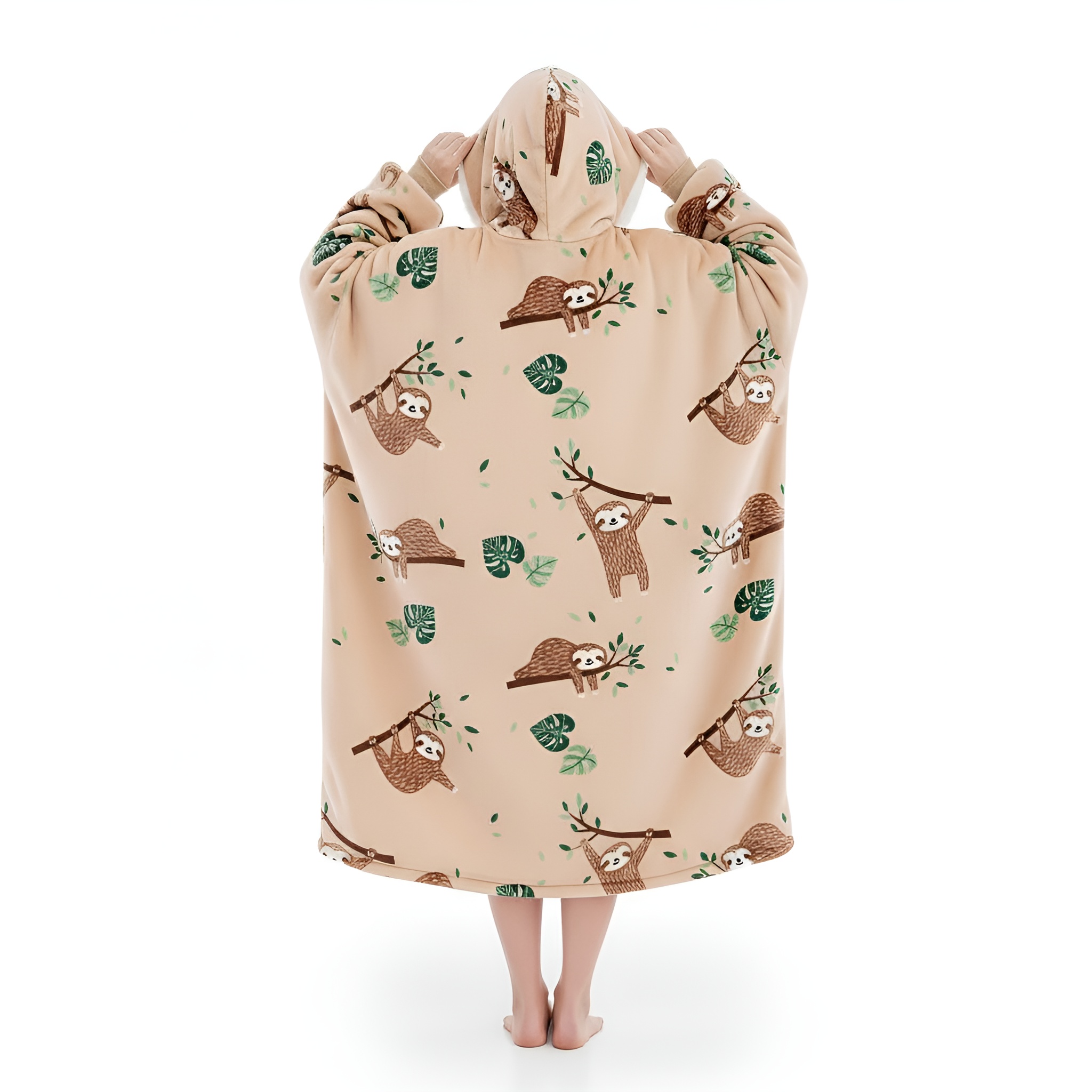 Cozy Oversized Sleep Blanket Hoodie With Built In Mask 