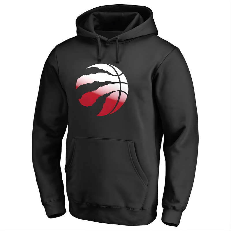 Men Toronto Raptors Black Gradient Logo Pullover Hoodie