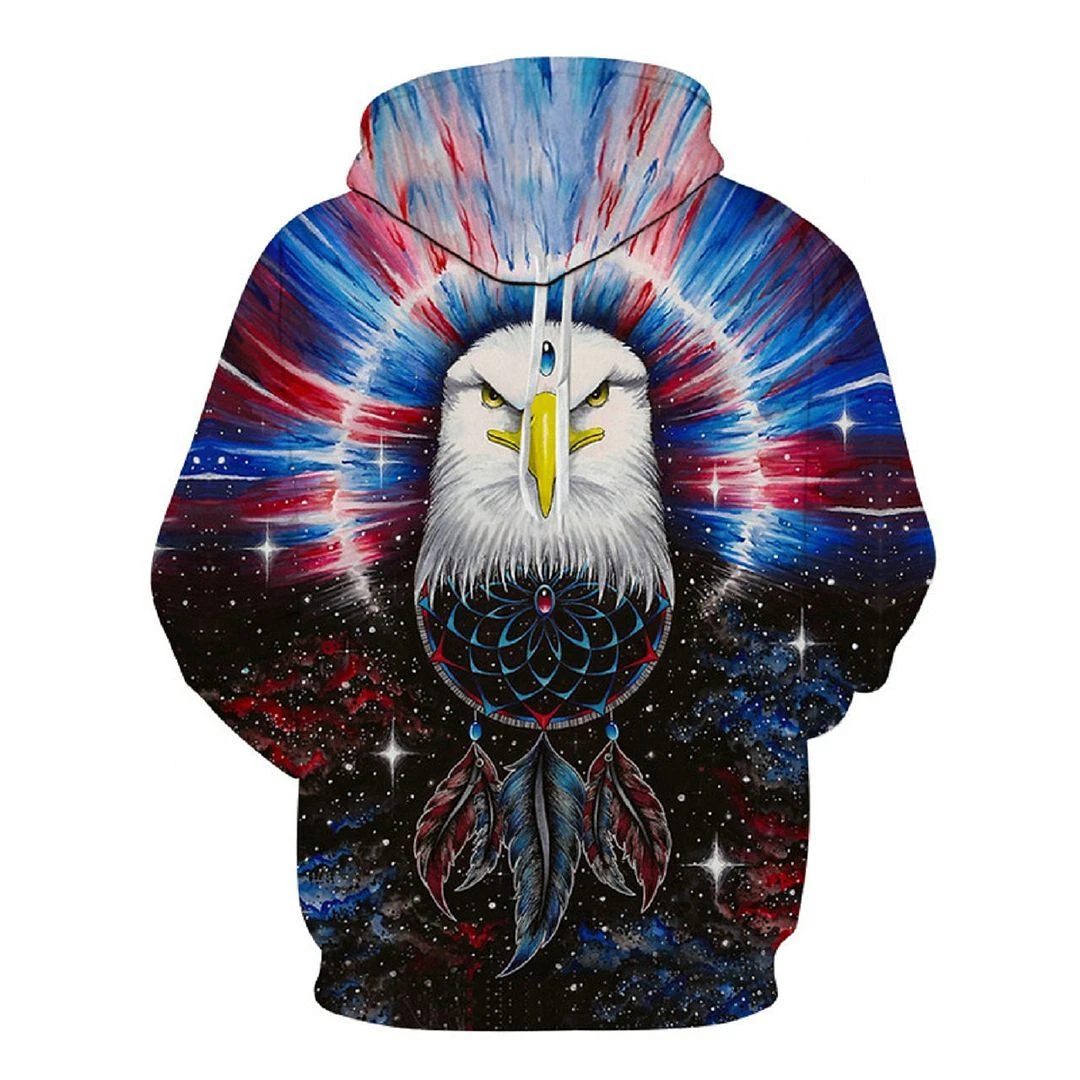 Eagle Dreamcatcher Graphic Pullover Hoodie