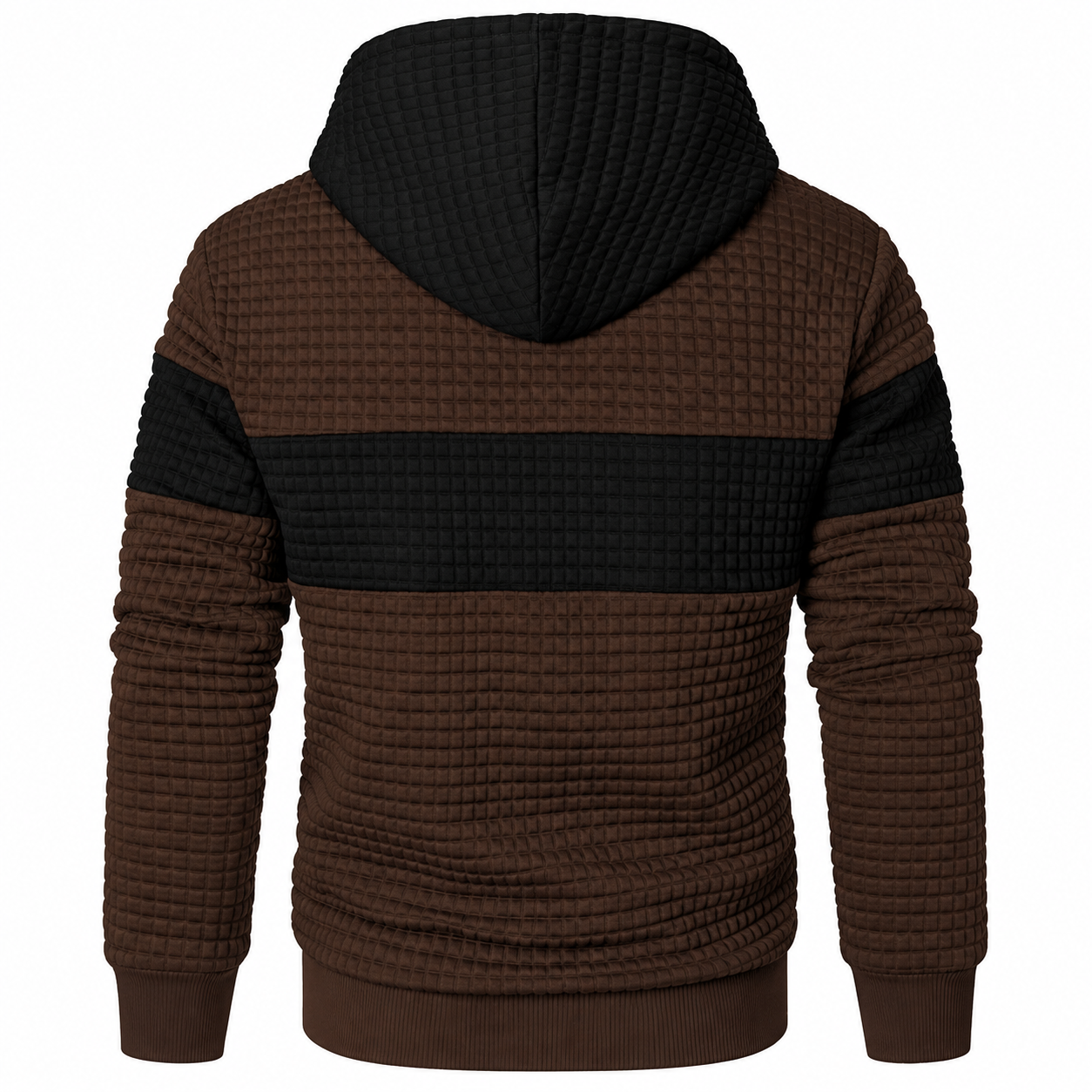 Long Sleeve Colorblock Hooded Sweatshirt For Men