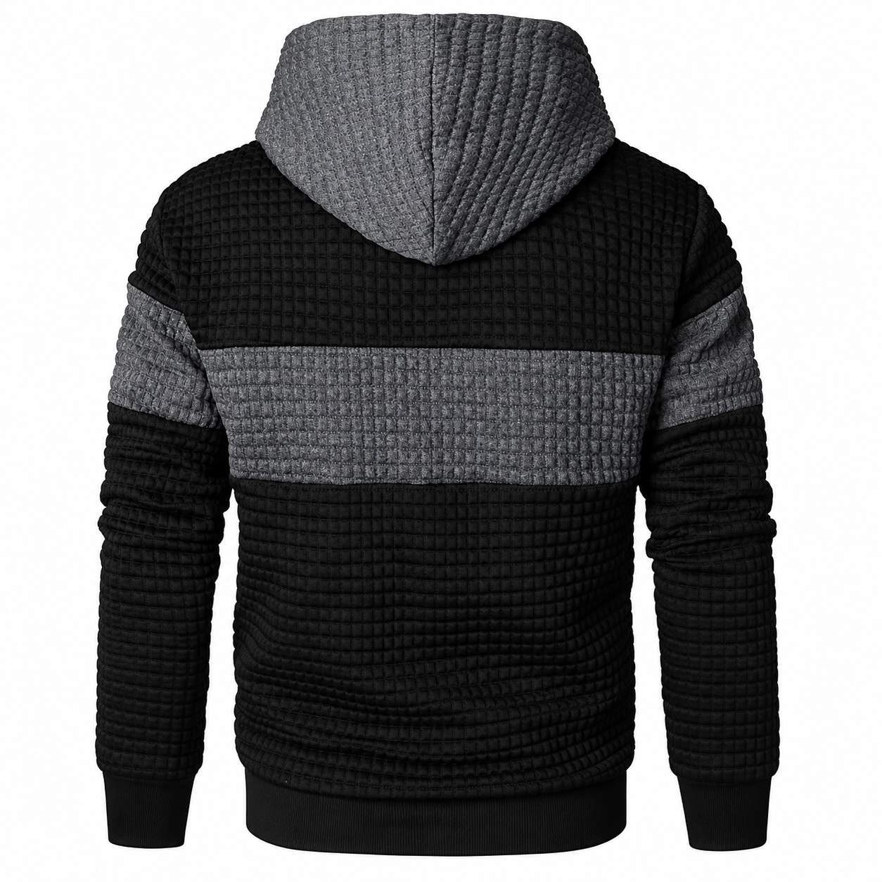 Long Sleeve Colorblock Hooded Sweatshirt For Men