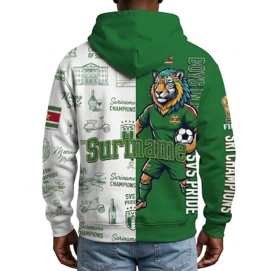 FIFA 2026 Suriname Football Themed All Over Printed Hoodie