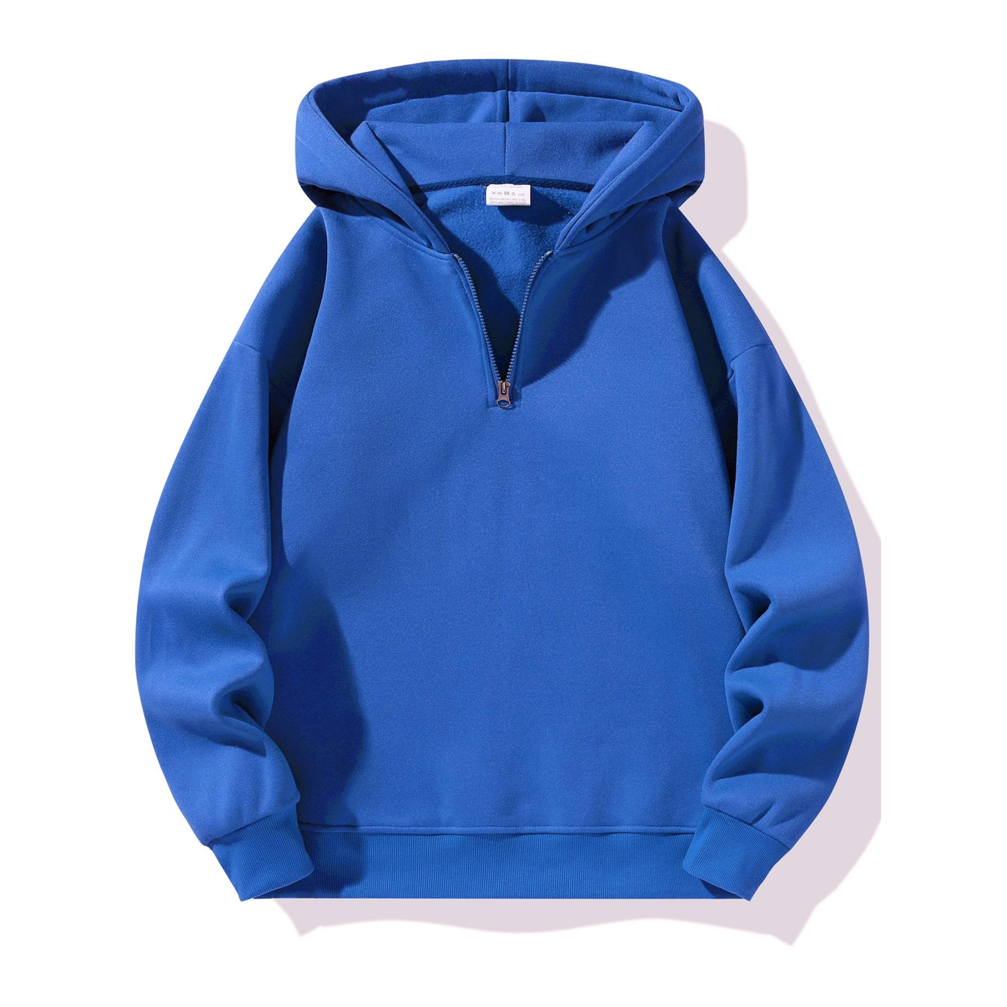 Regular Fit Long Sleeve Zip Up Hooded Sweatshirt For Men