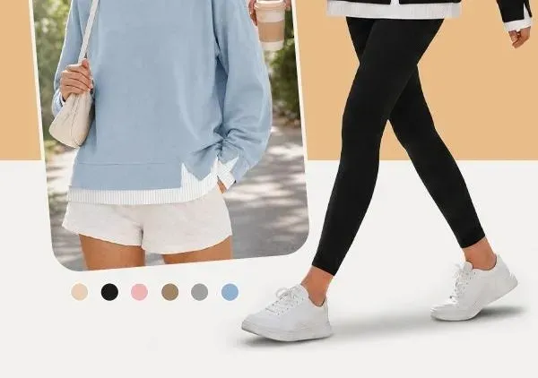 Fisoew Women's Fake Two Piece Layered Sweatshirt Air Layer Fabric Hoodie Crew Neck White Ribbed Cuff & Hem Patchwork Drop Shoulder Oversized Long Sleeve Pullover Top Hoodie Fit Casual,back to school,back to school shopping