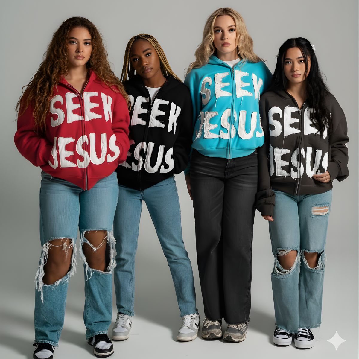 Seek Jesus Printed Hoodie