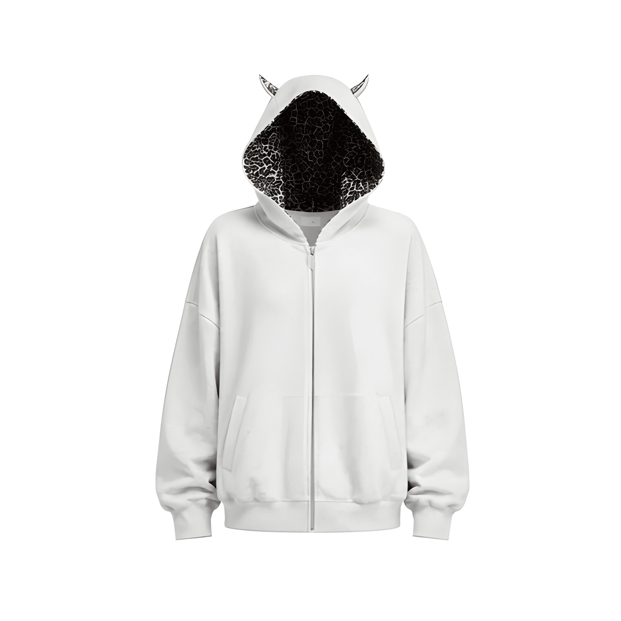 Leopard Print Oversized Cropped Zip Up Hoodie