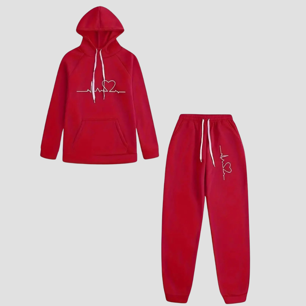 Raglan Sleeve Pullover Hoodie And Sweatpants Jogger Set For Women