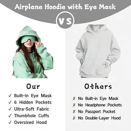 Travel Hoodie With Built In Mask