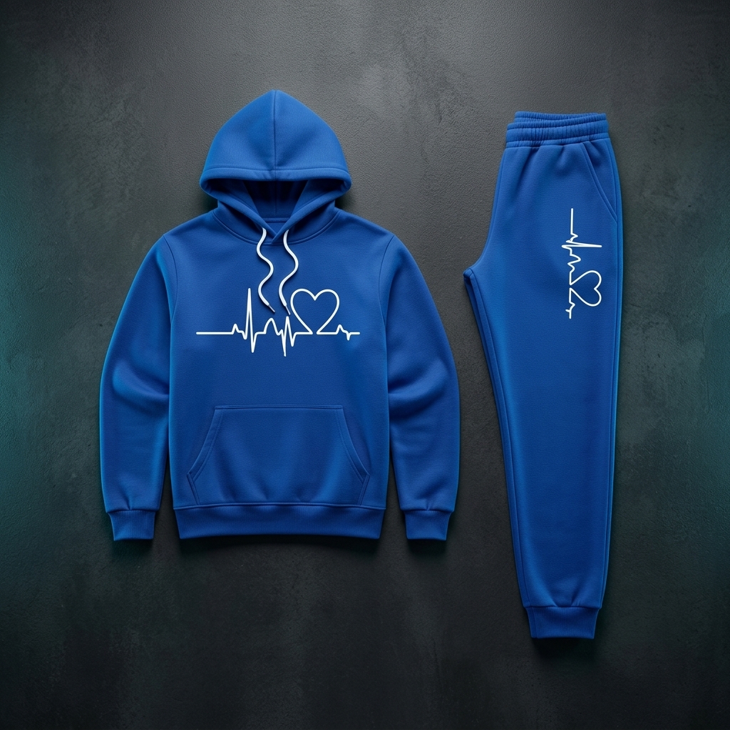 Long Sleeve Hooded Pullover With Pocket And Jogger Set For Women