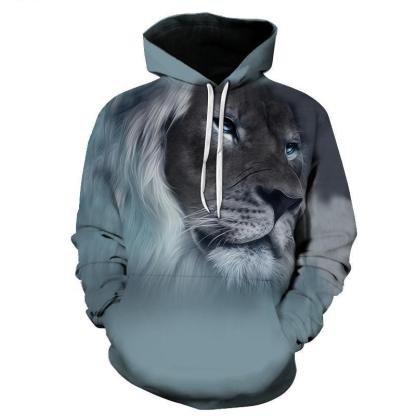 Leo Lion 3D Sweatshirt Hoodie Pullover-My 3D Hoodie