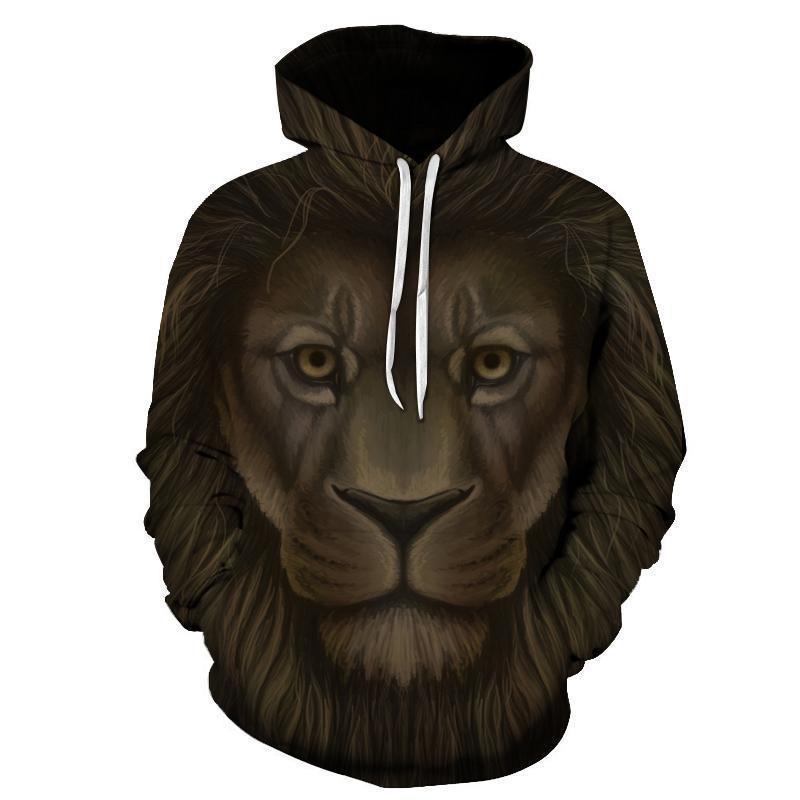 Lion 3D Sweatshirt, Hoodie, Pullover-My 3D Hoodie