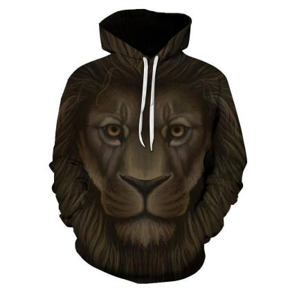 Lion 3D Sweatshirt, Hoodie, Pullover-My 3D Hoodie