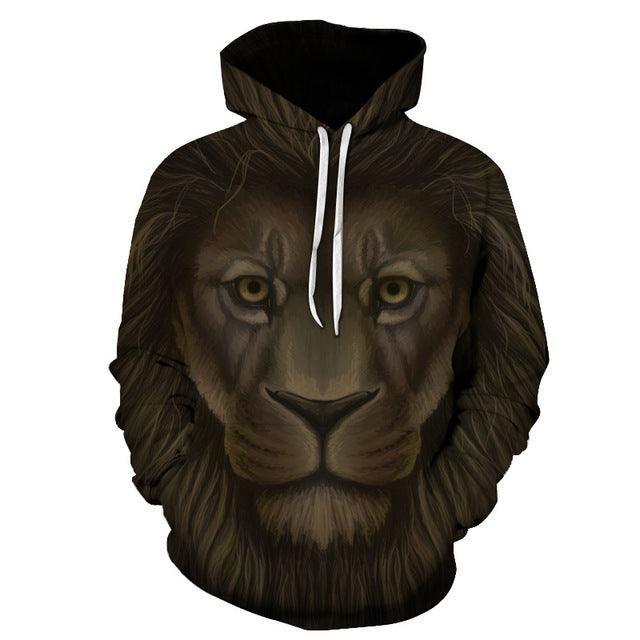 Lion 3D Sweatshirt, Hoodie, Pullover-My 3D Hoodie