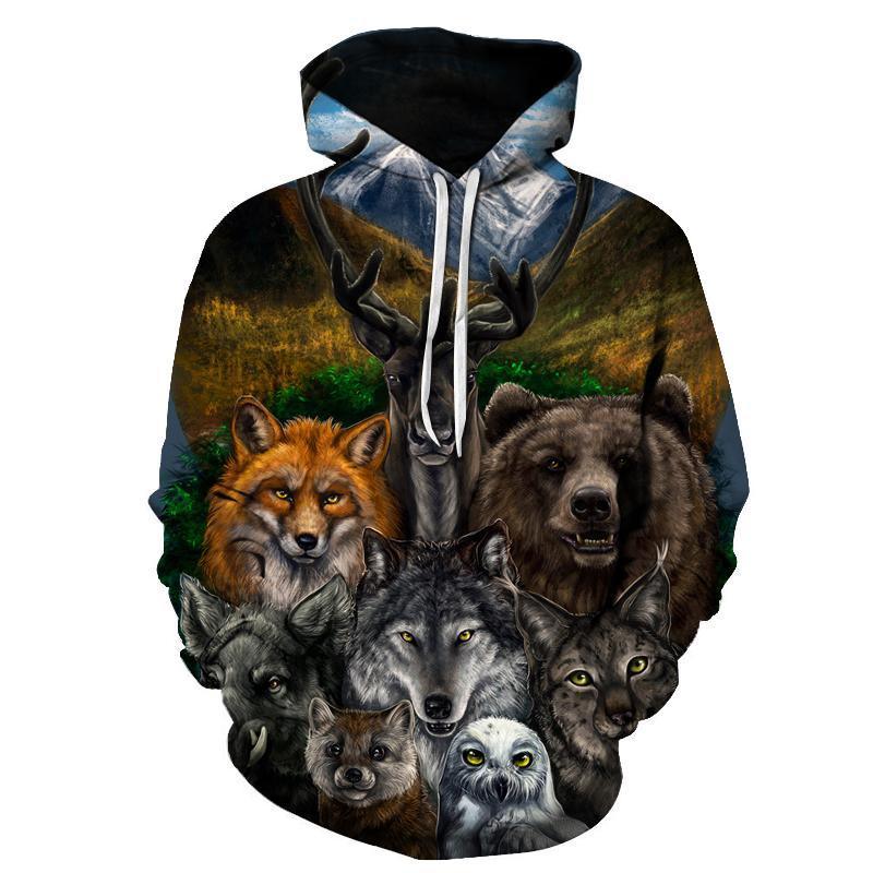 Wolf Pack 3D Sweatshirt Hoodie Pullover-My 3D Hoodie