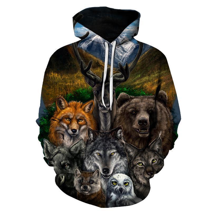 Wolf Pack 3D Sweatshirt Hoodie Pullover-My 3D Hoodie