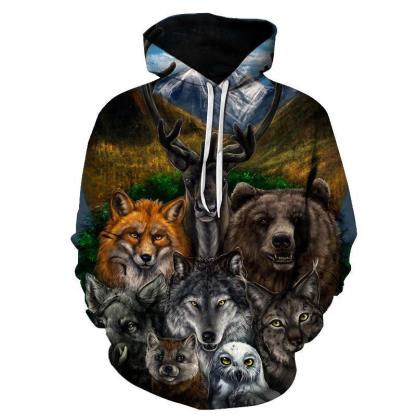 Wolf Pack 3D Sweatshirt Hoodie Pullover-My 3D Hoodie