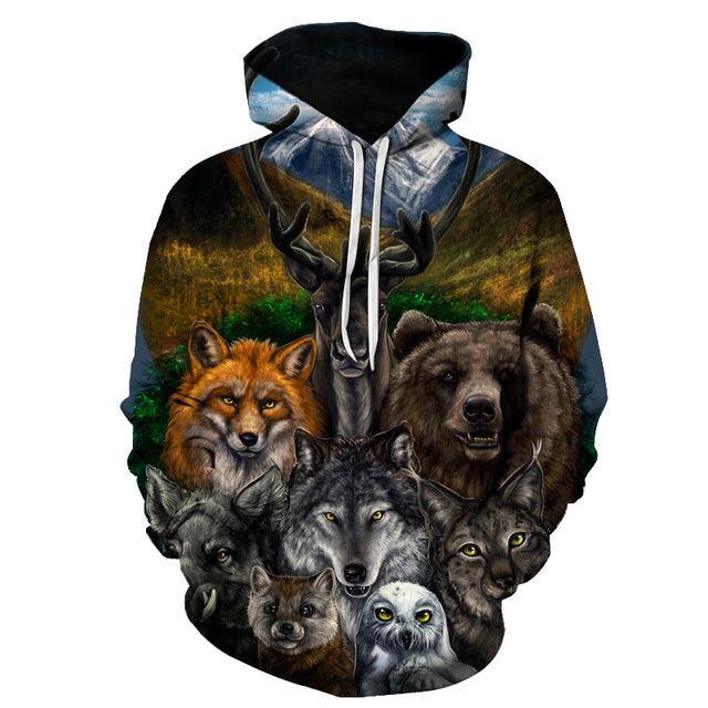 Wolf Pack 3D Sweatshirt Hoodie Pullover-My 3D Hoodie