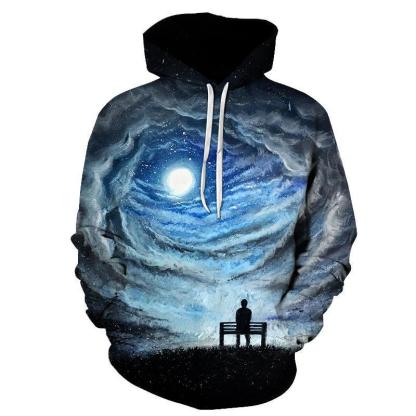 Park Bench Night 3D Sweatshirt Hoodie Pullover-My 3D Hoodie