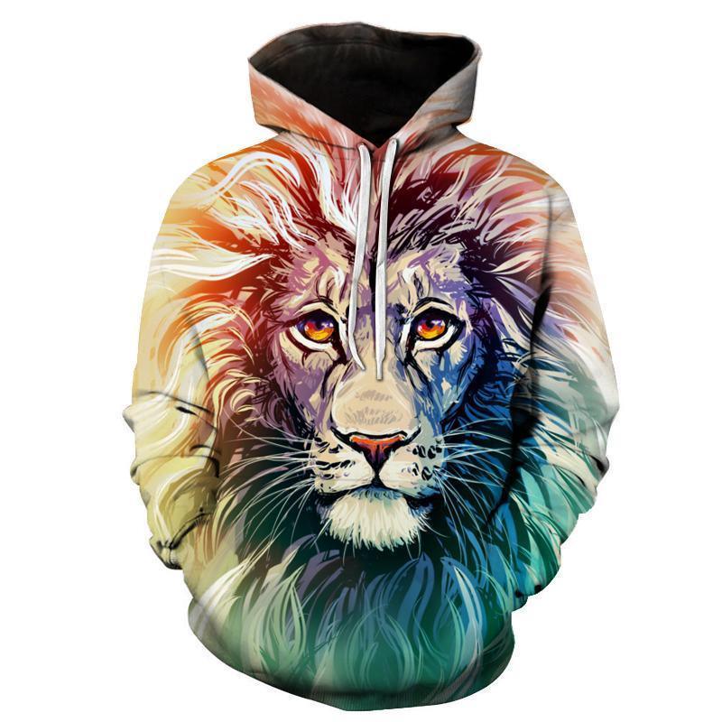 Ancient Colorful Lion 3D Sweatshirt, Hoodie, Pullover-My 3D Hoodie