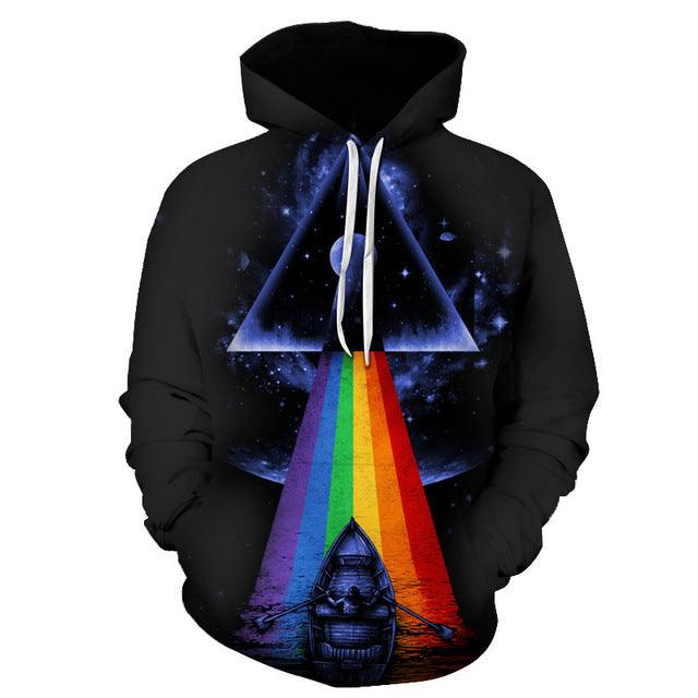 Rainbow Bridge To Galaxy 3D Sweatshirt, Hoodie, Pullover-My 3D Hoodie