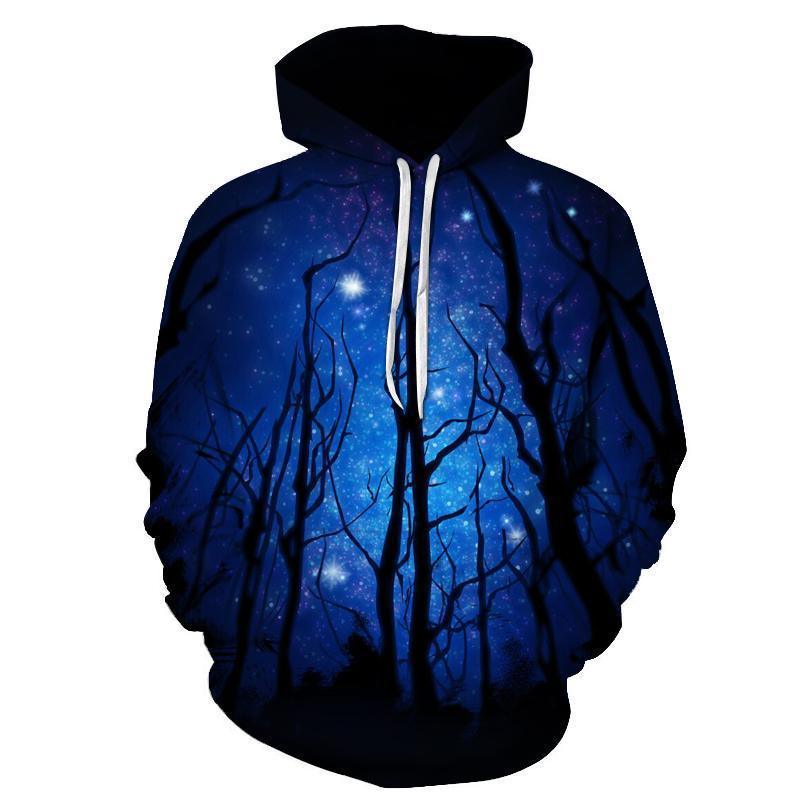 Night In A Forest 3D Hoodie Sweatshirt Pullover-My 3D Hoodie