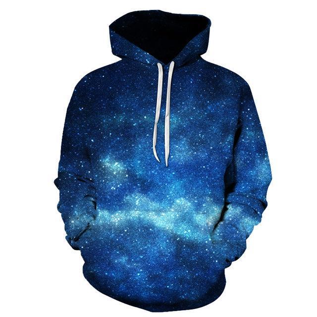 Blue Galaxy 3D Sweatshirt Hoodie Pullover-My 3D Hoodie