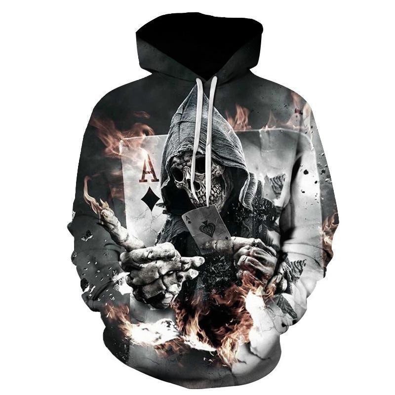 Death Poker 3D Sweatshirt, Hoodie, Pullover-My 3D Hoodie