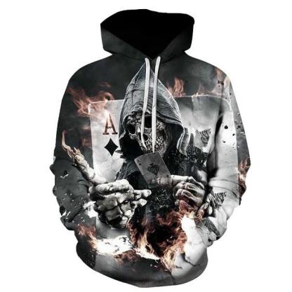 Death Poker 3D Sweatshirt, Hoodie, Pullover-My 3D Hoodie