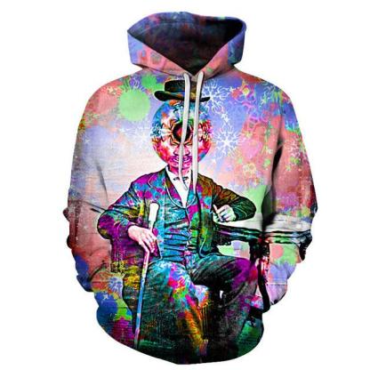Trippy Gentleman 3D Sweatshirt Hoodie Pullover-My 3D Hoodie